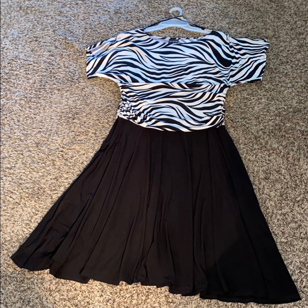Zebra Print Dress Size 14 W like new. Worn once